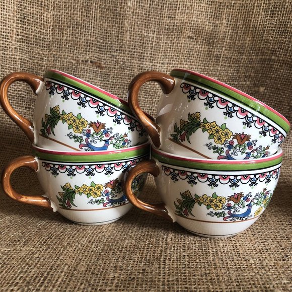 Other - Living Art by Stoneage Mugs  Cups Uccello Set of 4